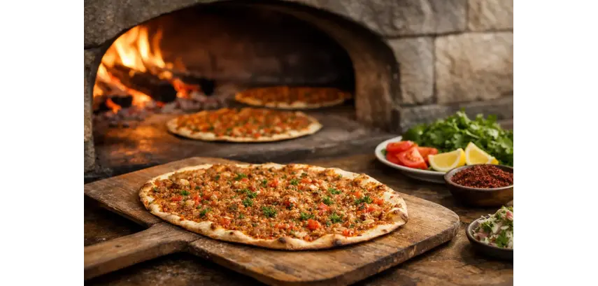 Taş Fırında Lahmacun Pişirme Örneği